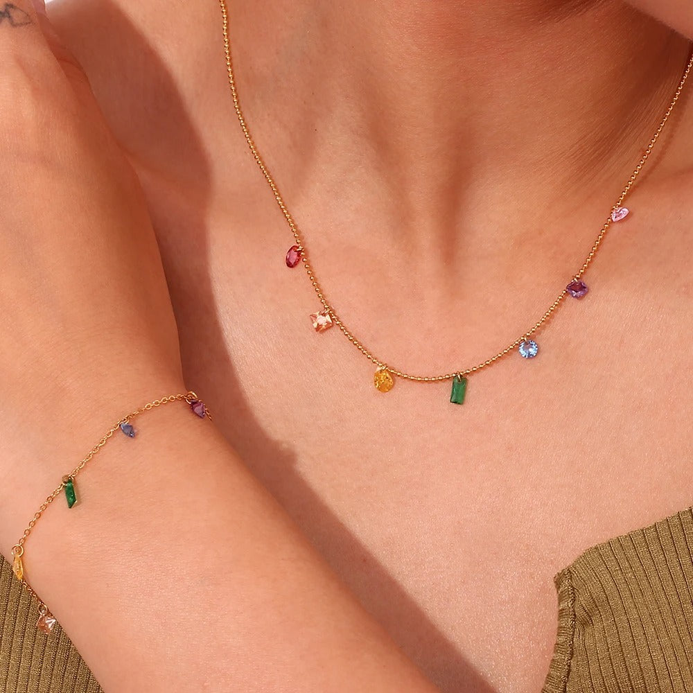 Rainbow Drip Necklace