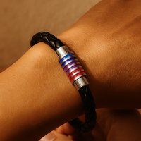 Bisexual Leather Bracelet