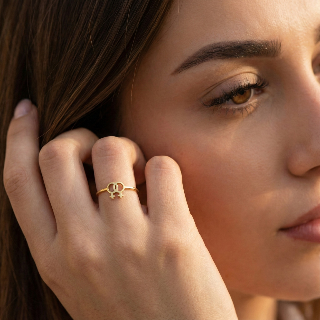 Linked Love Ring