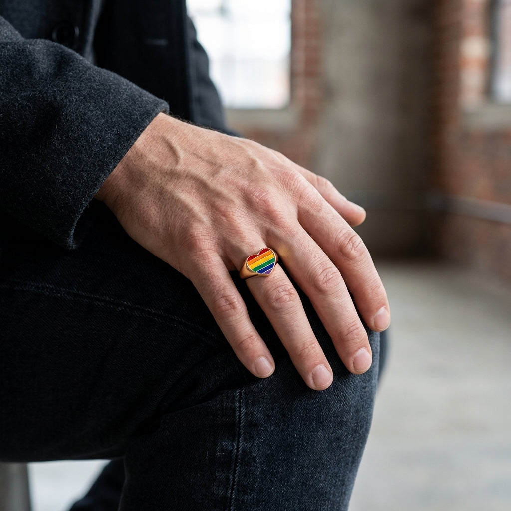 Rainbow Signet Ring