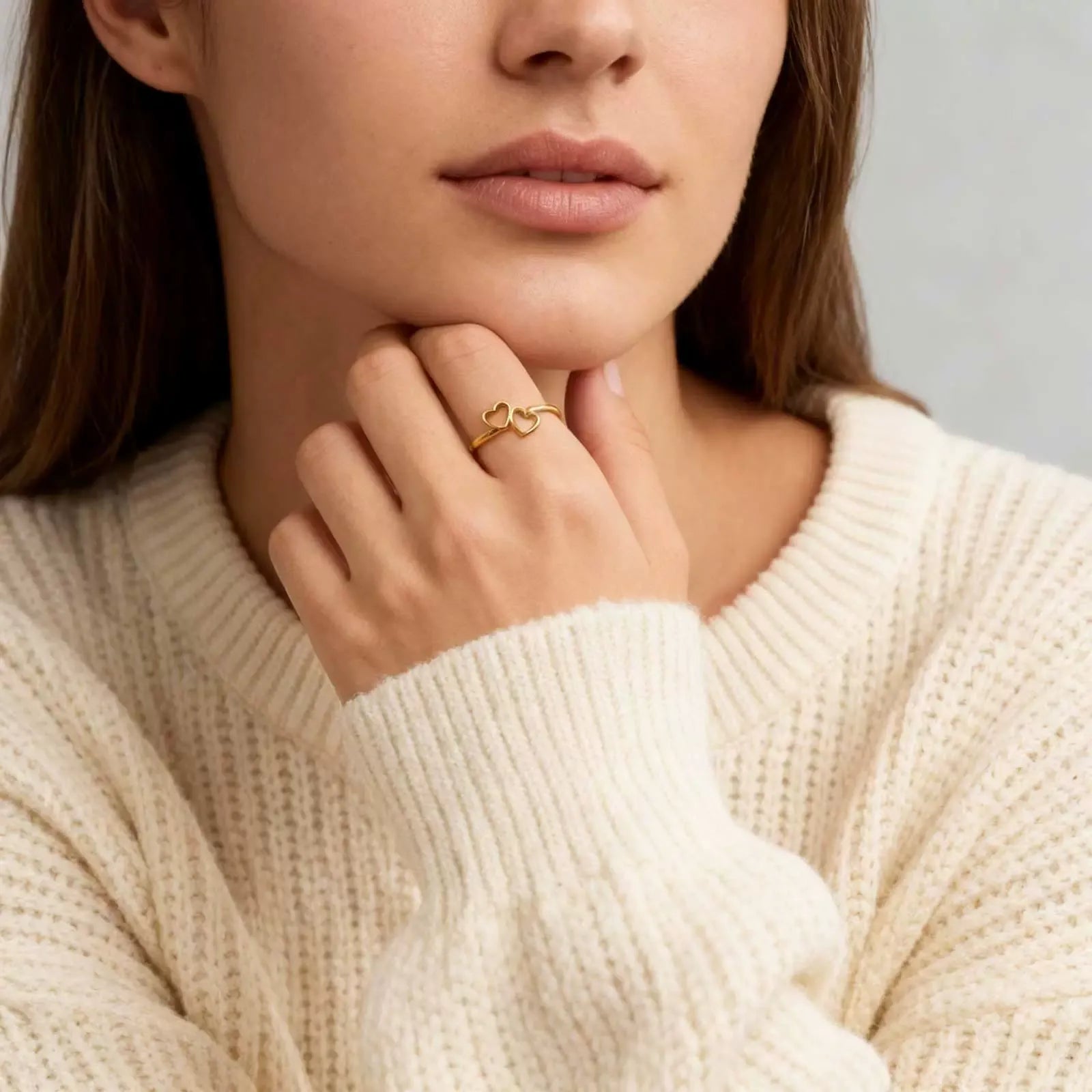 Twin Hearts Ring