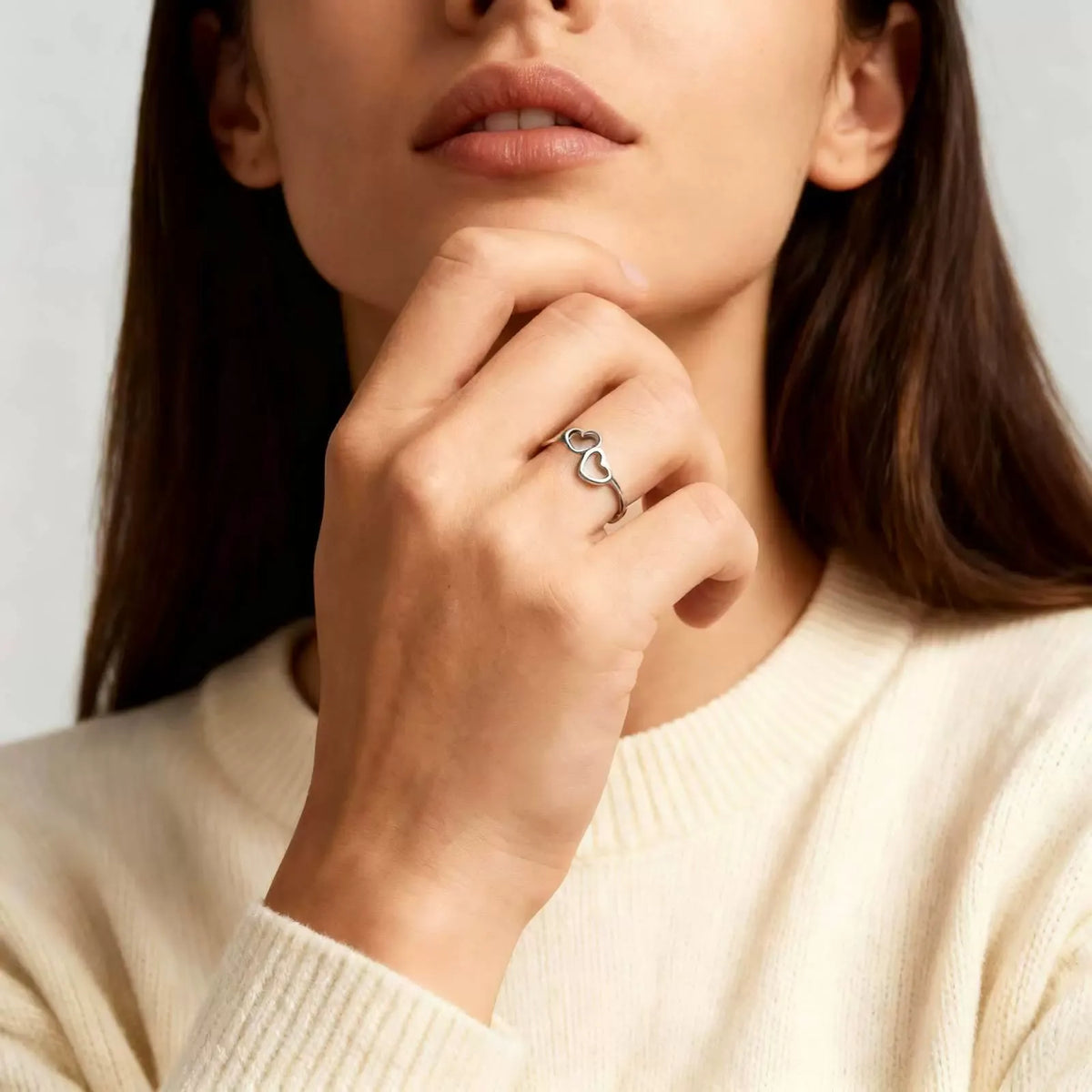 Twin Hearts Ring