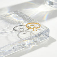 Twin Hearts Ring