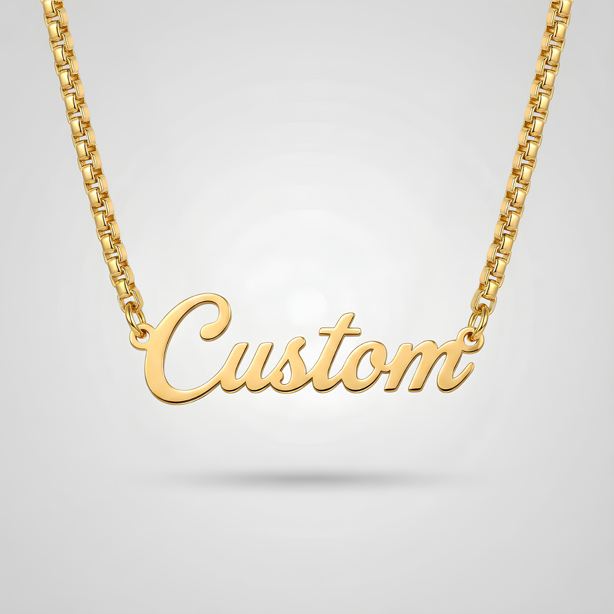 Box Chain Personalised Necklace