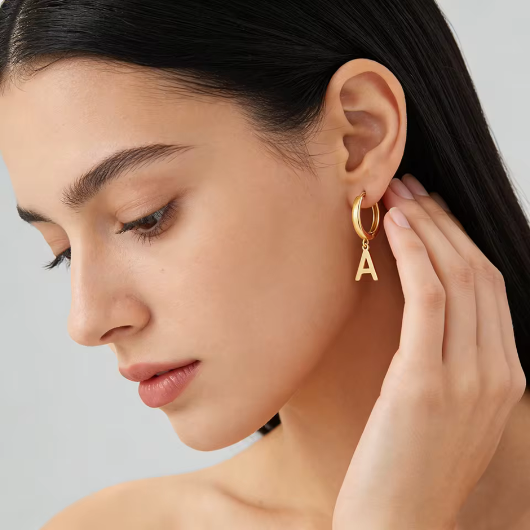 Initial Earrings
