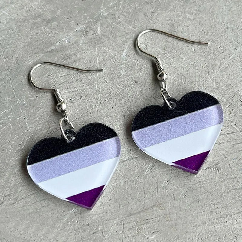 Asexual Flag Earrings